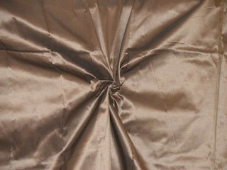 100% Pure SILK TAFFETA FABRIC Brown x Peach colour 54&quot; wide TAF#187[3]