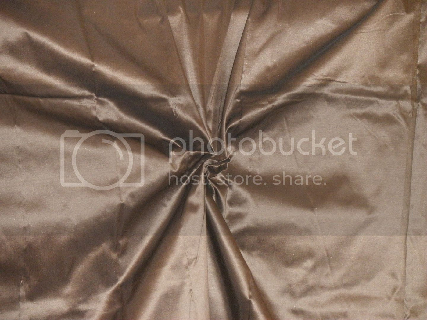 100% Pure SILK TAFFETA FABRIC Brown x Peach colour 54&quot; wide TAF#187[3]