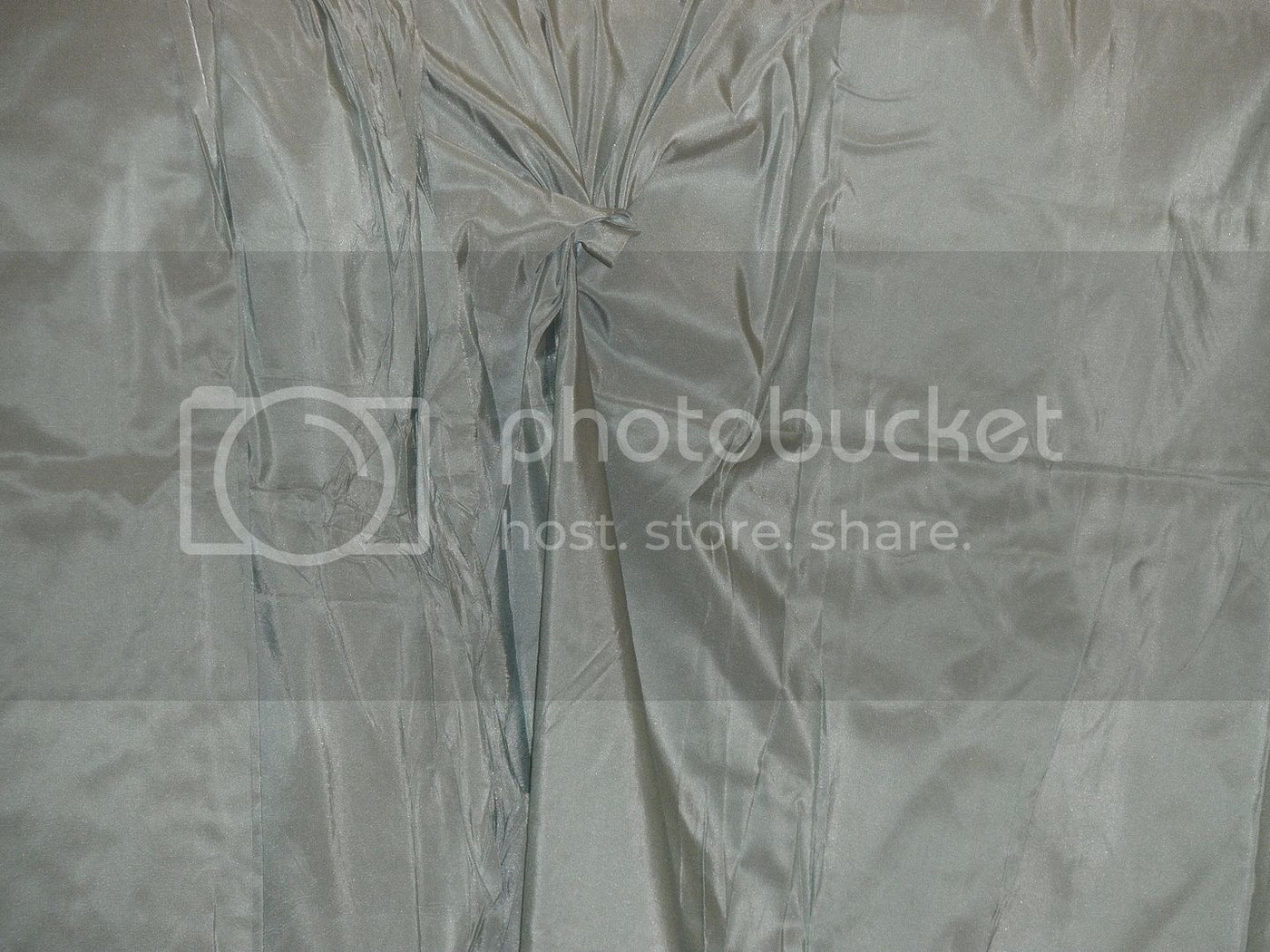 100% Pure SILK TAFFETA FABRIC Frosted Dusty Blue TAF184[6]