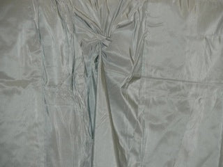 100% Pure SILK TAFFETA FABRIC Frosted Dusty Blue TAF184[6]