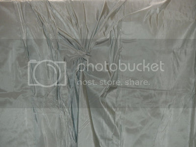 100% Pure SILK TAFFETA FABRIC Frosted Dusty Blue TAF184[6]