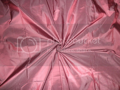 100% Pure SILK TAFFETA FABRIC Dusty Frosted Red