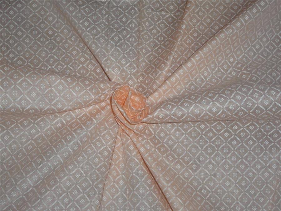 Cotton organdy floral printed fabric peach 44&quot;stiff cotorg-newprint 17