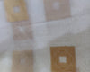 100% silk organza ivory with square gold jacquard design fabric 54&quot; by the yard