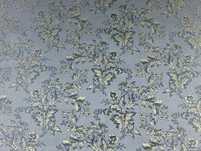 Brocade fabric silver grey x gold Jacquard color 60" wide BRO779[1]