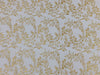 Silk Brocade fabric ivory x metallic gold color 60" wide BRO779B[1]