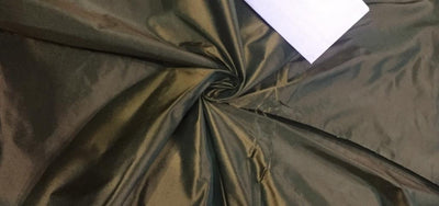 silk taffeta green/bronze iridescent ~44&quot; wide TAF58