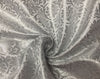 Silk Brocade fabric white ivory x metallic silver color 44" wide BRO786[1]