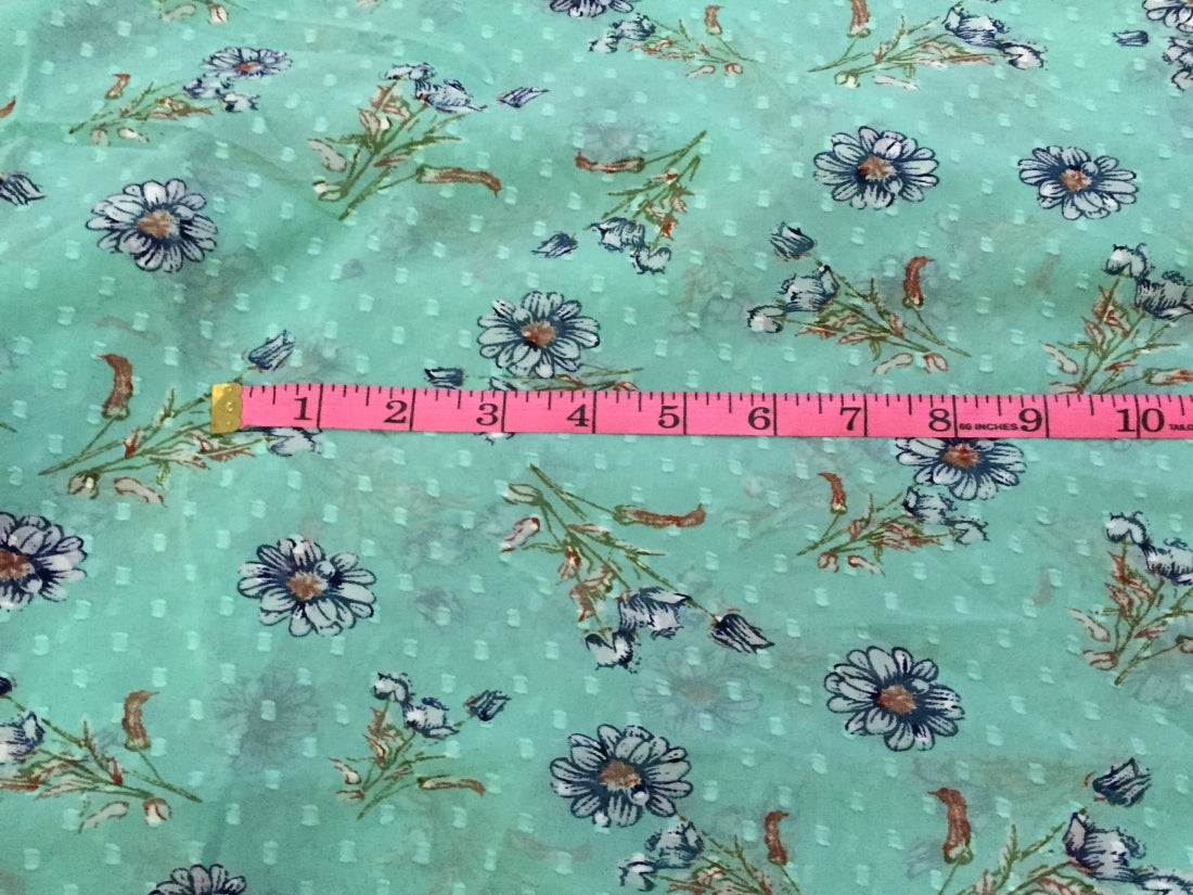 Georgette fabric with printed flowers 56&quot; wide