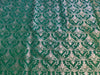 Silk Brocade fabric green x metallic gold 44&quot; wide BRO790A[4]