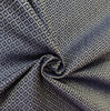 Silk Brocade fabric intricate geometric silver diamond and navy COLOR 44" wide BRO791A[3]
