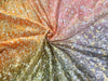 100% Pure Silk Tussar Tie Dye and Gold Print in four shades 44" wide
