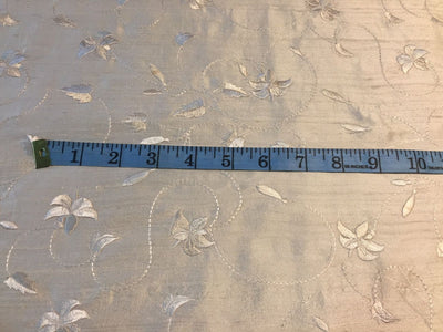 SILK DUPIONI 54&quot; INCHES DUPIONI IVORY self embroidered DUPE21[1]