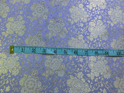Silk Brocade fabric lilac and white gold floral color 44" wide BRO795[1]