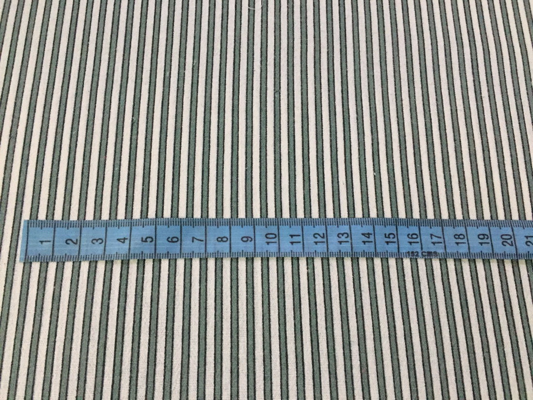100% Organic cotton print grey stripes Width 58" wide
