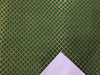 Silk Brocade fabric green and metallic gold color 44" wide BRO796[4]