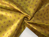 Silk Brocade fabric yellow gold ,wine x metallic gold color 58" wide BRO797[2]