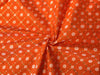 Silk Brocade fabric orange ,ivory x metallic gold color 58" wide BRO798[2]