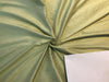 100% pure silk dupioni fabric light olive 54&quot; with slubs