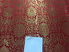 Silk Brocade fabric red with metallic gold color 44" wide BRO802[3]