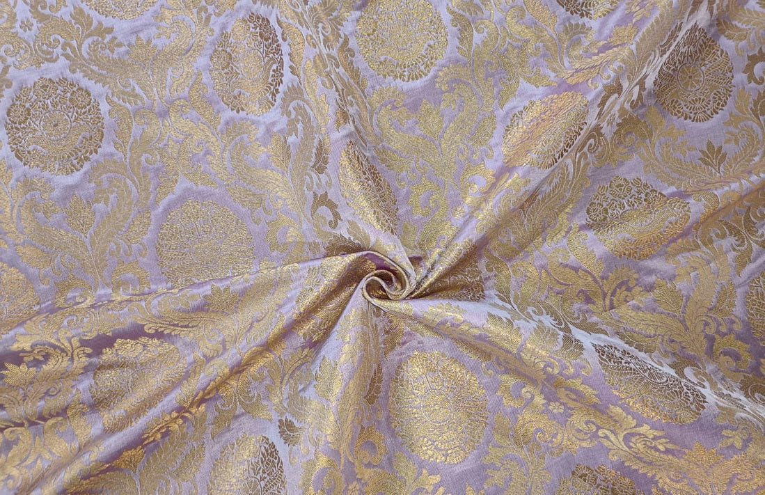 Silk Brocade fabric 44" wide available in 4 colors BRO805
