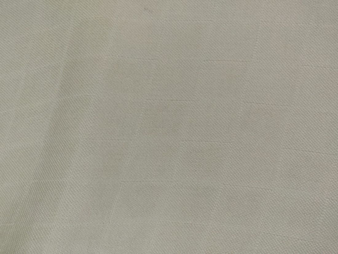Bamboo muslin self plaids 150gsm Ivory 58&quot; wide