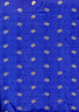 pure silk bright royal blue{gold paisleys}