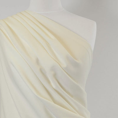 Cream Scuba Crepe Stretch Jersey Knit Dress for fashion wear fabric 58&quot; wide[8406]