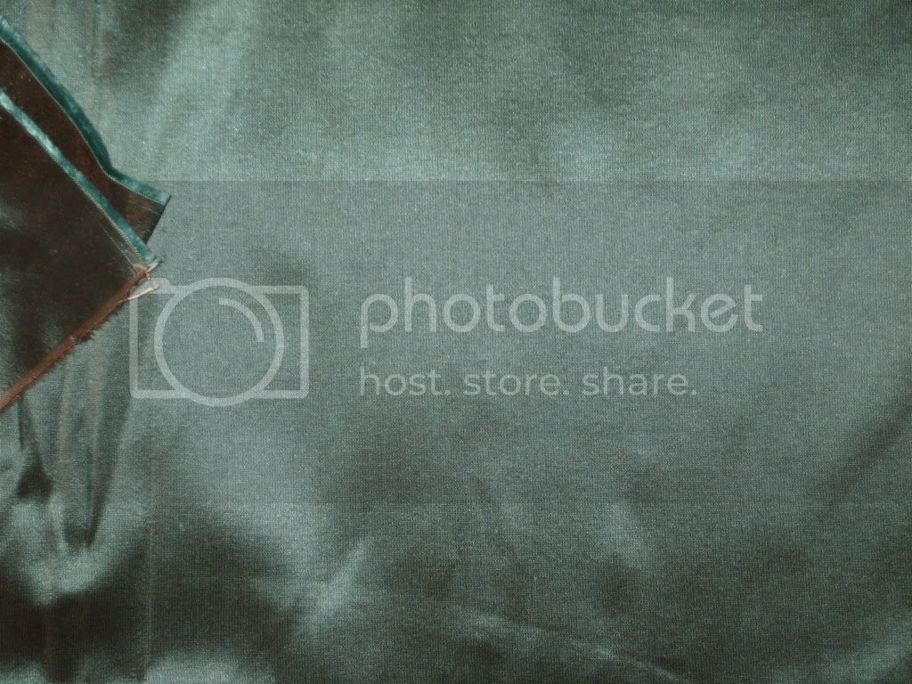 100% Pure SILK TAFFETA FABRIC Brown x Sea Green colour continuous piece 60&quot; wide TAF#184[4]