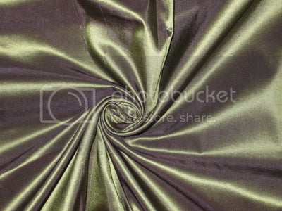 100% Pure SILK TAFFETA FABRIC Aubergine Green colour 2.83 yards continuous piece 60&quot; wide TAF#184[5]