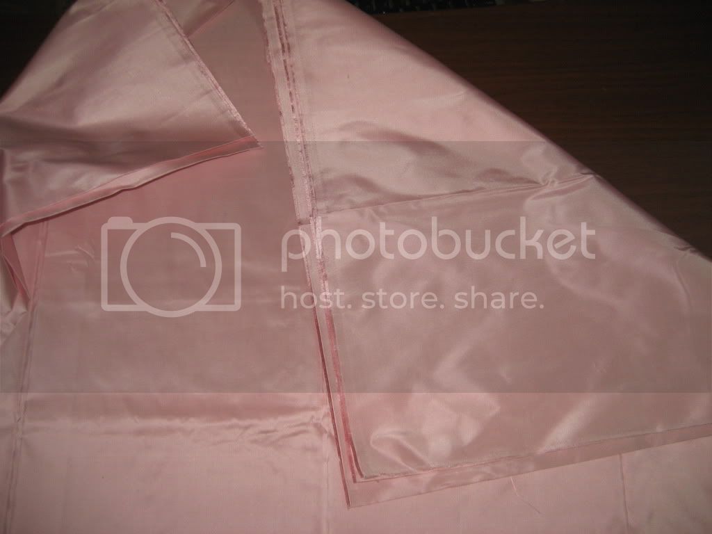100% Pure SILK TAFFETA FABRIC Light Pink continuous piece 54&quot;TAF185