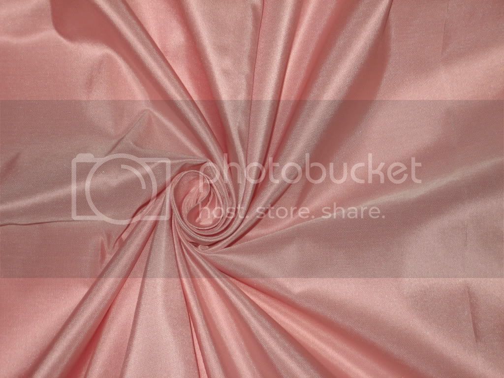 100% Pure SILK TAFFETA FABRIC Light Pink continuous piece 54&quot;TAF185