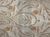Silk Brocade Fabric Golden Cream &amp; Brown color 44" wide BRO174[6]