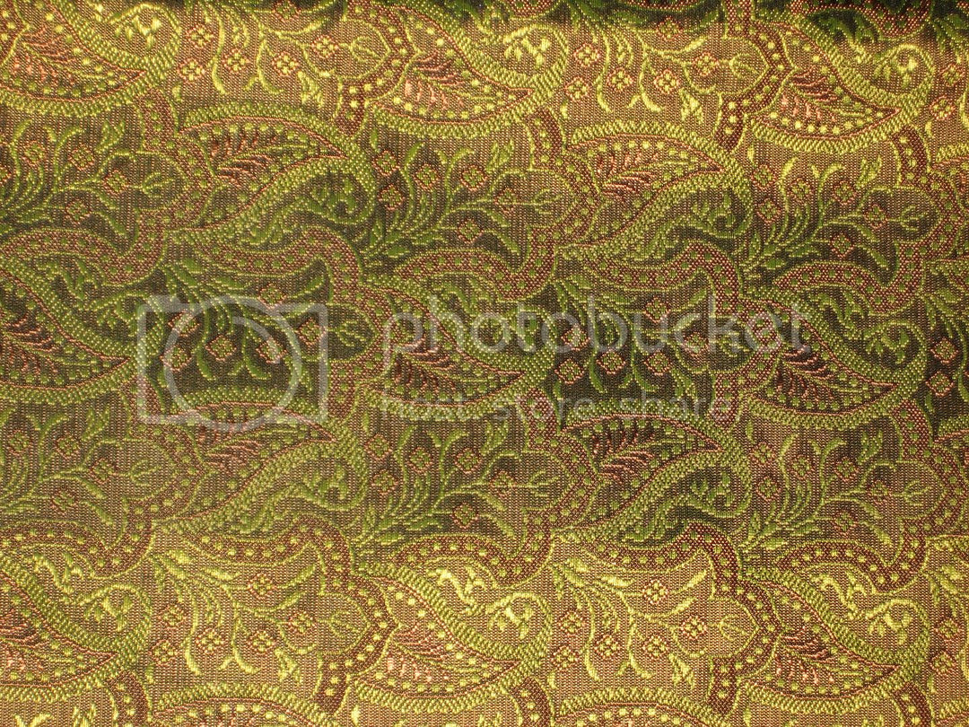 Silk Brocade fabric Green Colour 44