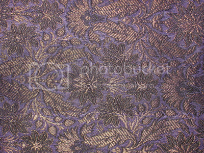 Spun Silk Brocade Fabric Purple &amp; Metallic color 44" wide BRO178[3]