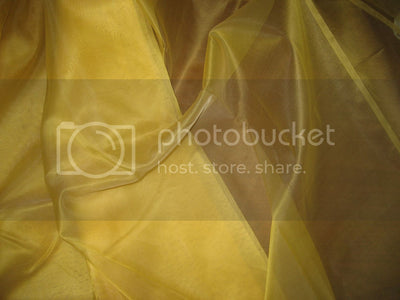 Exlusive silks~GOLDEN YELLOW silk organza 108&quot;-110&quot; wide
