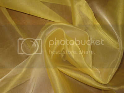 Exlusive silks~GOLDEN YELLOW silk organza 108&quot;-110&quot; wide