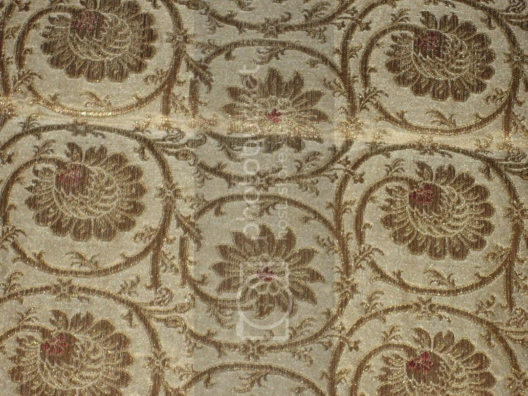 Red Silk Brocade 453 Fabric