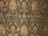 Silk Brocade Fabric Black &amp; Metallic Gold color 44" wide BRO180[2]
