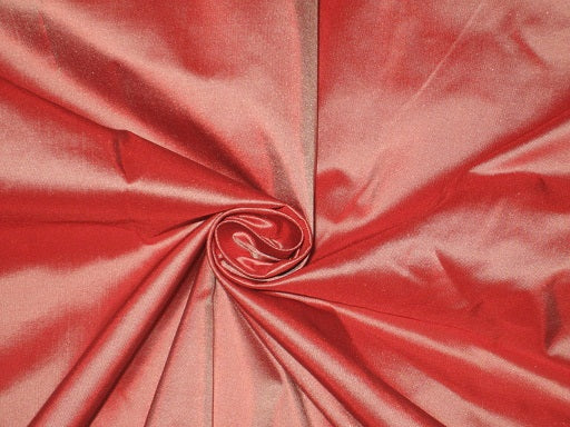 SILK TAFFETA FABRIC Winter Cherry color 54" wide TAF45[2]