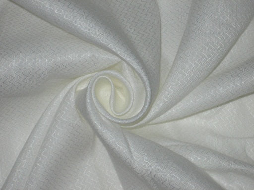 100% LINEN FABRIC with Ivory color with Jacquard 58" wide Dyeable [1306]