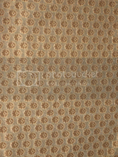 Silk Brocade Fabric Champagne &amp; Metallic Gold color 44" wide BRO185[4]
