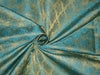 SILK BROCADE FABRIC Blue with Champage shot &amp; Metallic Gold colour 44" wide BRO190[4]