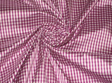 Silk Dupioni Purple and ivory color plaids Fabric 54" wide DUP#C3