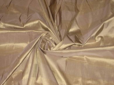 silk dupioni 54&quot; wide fabric Taupe colour horizontal stripes