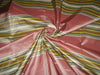 SILK TAFFETA FABRIC 54&quot;-multi colour gorgeous horizontal stripes