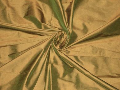silk dupioni silk 54&quot; width -Khaki Green colour
