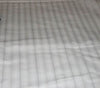 White linen with satin stripes / herringbones & very slight lurex yarn-58? wide