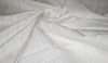 White linen fabric with satin stripes / herribones & very slight lurex yarn 58? wide