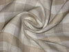 100% Linen Beige & Cream plaids Fabric ~ 44&quot; wide